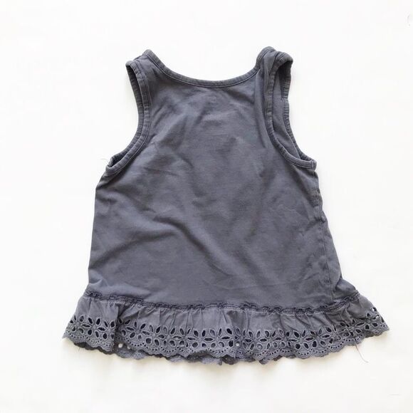 Old Navy gray eyelet hem tank top VGUC XS(5) - Picture 4 of 4